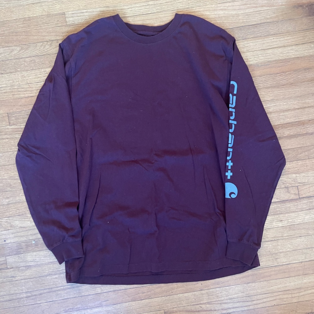 Carhartt long sleeve T shirt Large size burgundy
